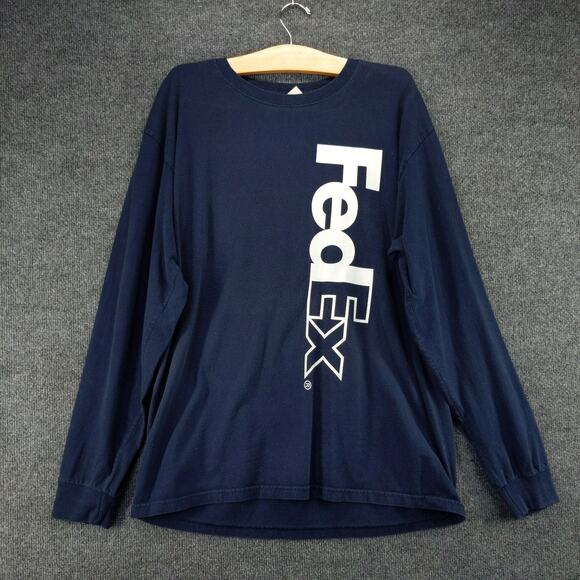 FedEx Federal Express March of Dimes Pullover Sweatshirt Size L Blue Logo - Picture 2 of 10